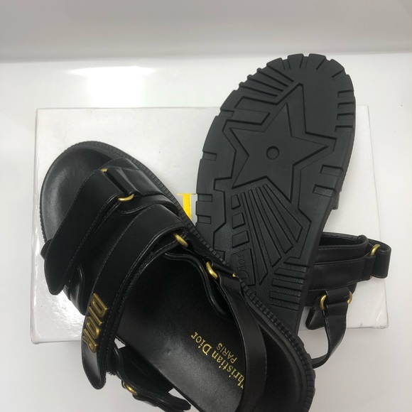 Dior Black and Gold Women's Sandals - Picture 6 of 7